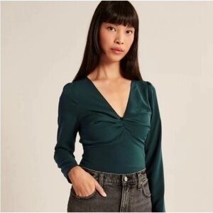 Abercrombie & Fitch Emerald Green Blouse Small